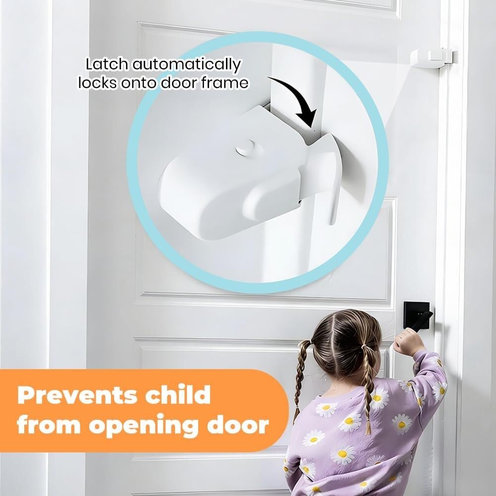 Blocca Porte Bambini Compatibile con Porte Interne Standard | Blocca Porte di Sicurezza per Bambini a Clip - Installazione Facile senza Attrezzi(3pcs)