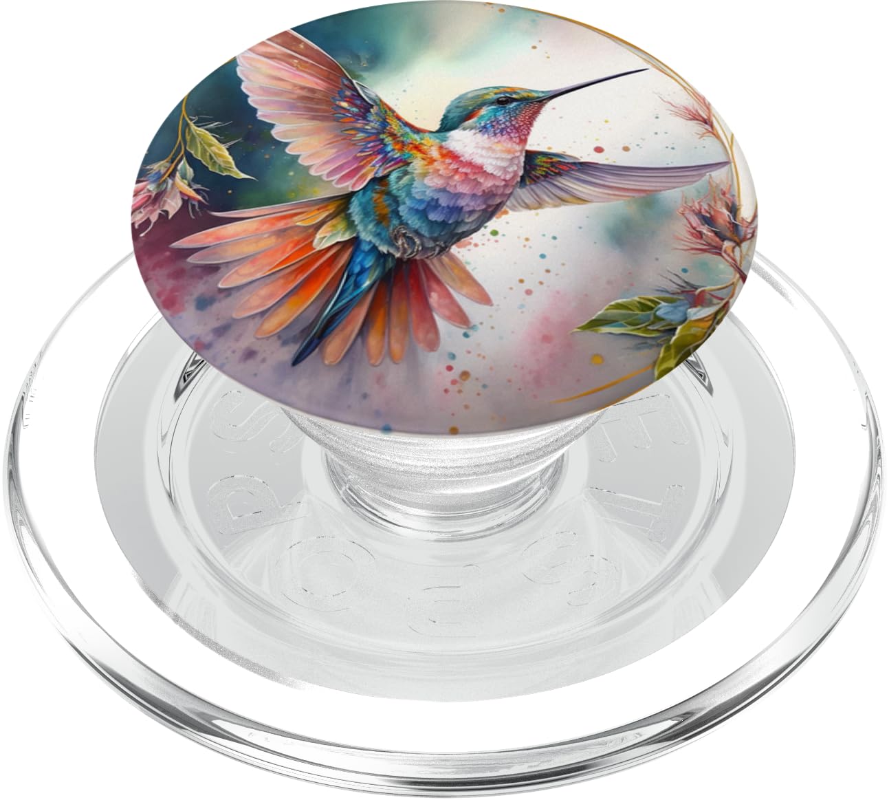 Hummingbird Paint Watercolor PopSockets PopGrip for MagSafe