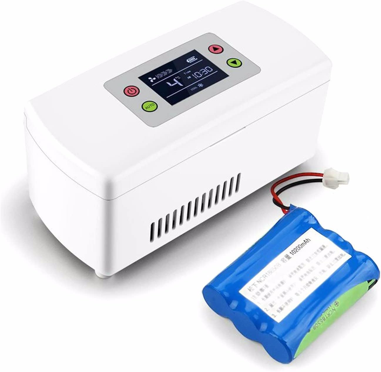Genérico Caja refrigeradora portátil para insulina, contenedor refrigerado para medicamentos con sistema de alarma inteligente, mini refrigerador para coche para viajes.