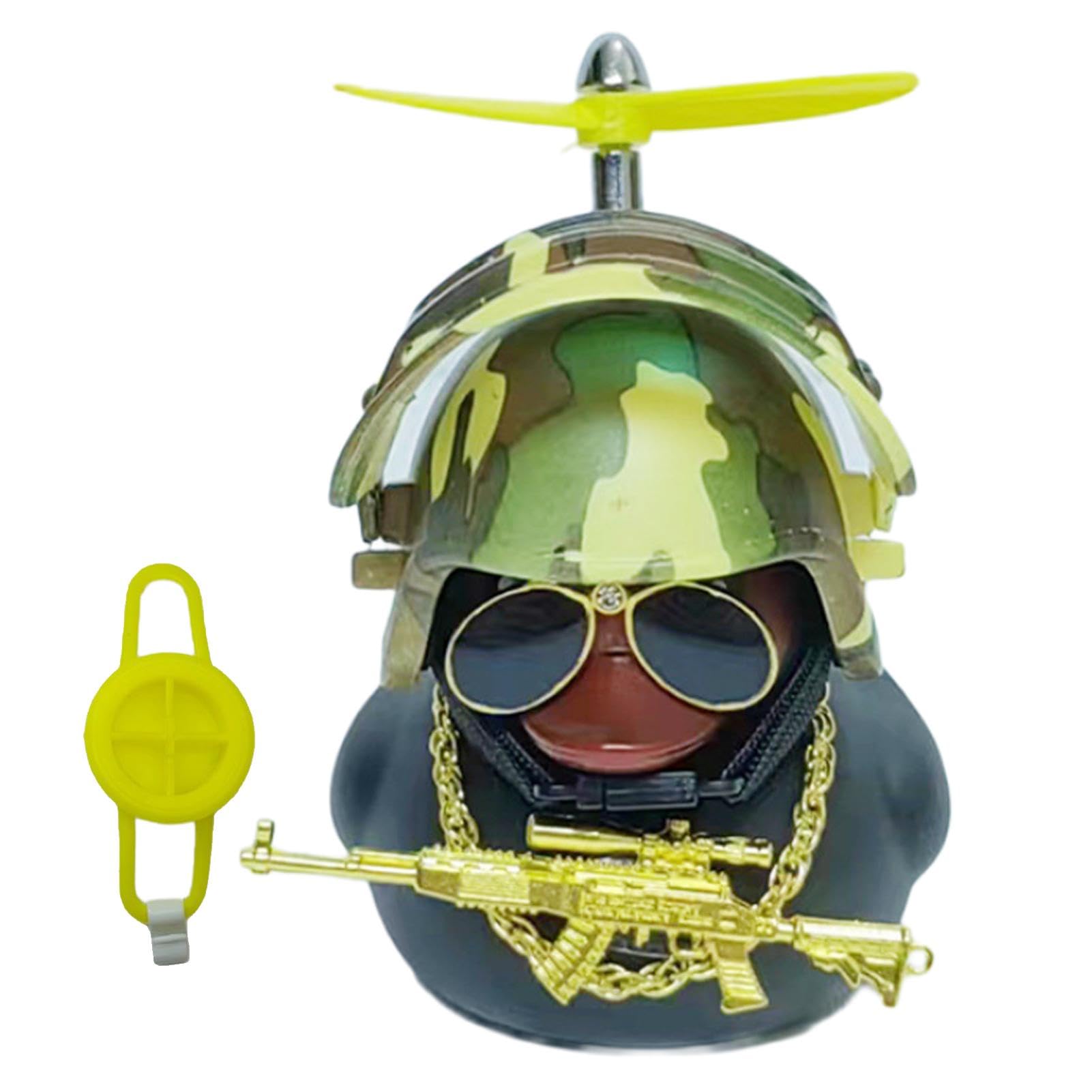 Duck Car Ornament | Duck Toy Car Ornaments with Propeller Hat - Motorcycle Handlebar Accessory, Duck Horn, Car Dashboard Decorations for Car, SUV, Scooter, RV, Truck — image 1