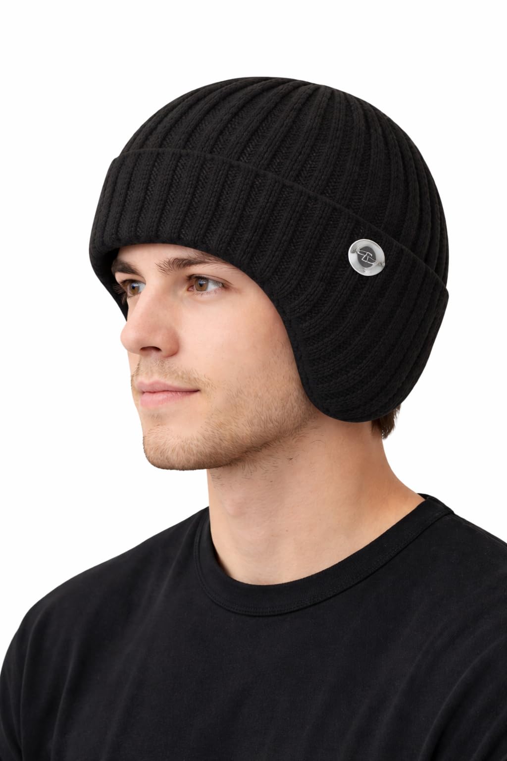 ms quality zone Winter Woolen Beanie Cap with Ear Cover, Warm Knitted Skull Cap for Men & Women, Soft Stretchable,Above 15 Years-picture-49