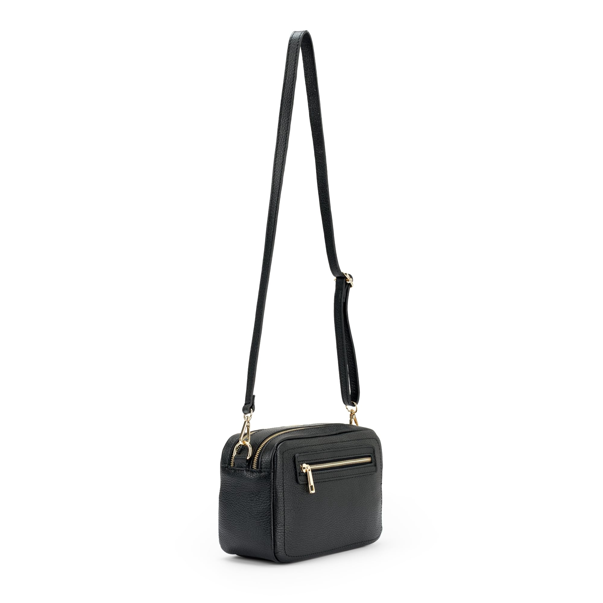 Mauro Pelletteria Borsa Tracolla Donna Pelle, Borsa Donna Tracolla Made in Italy con Due Scomparti, Tasca sul Fronte, Tasca interna e Tracolla regolabile