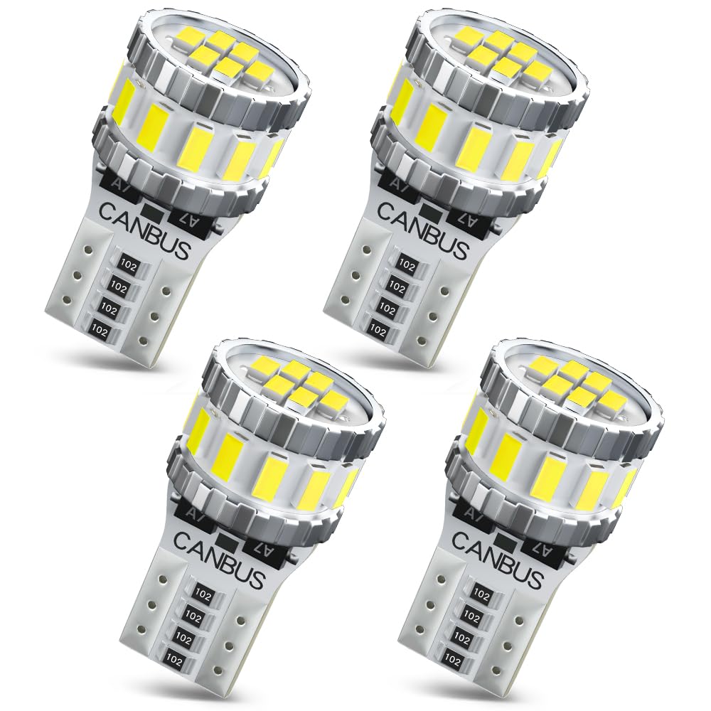 JEFLYM 501 Weiß Glühbirnen, DC 12V, 3W 6000k Glühbirnen für die Innen- und Außenbeleuchtung