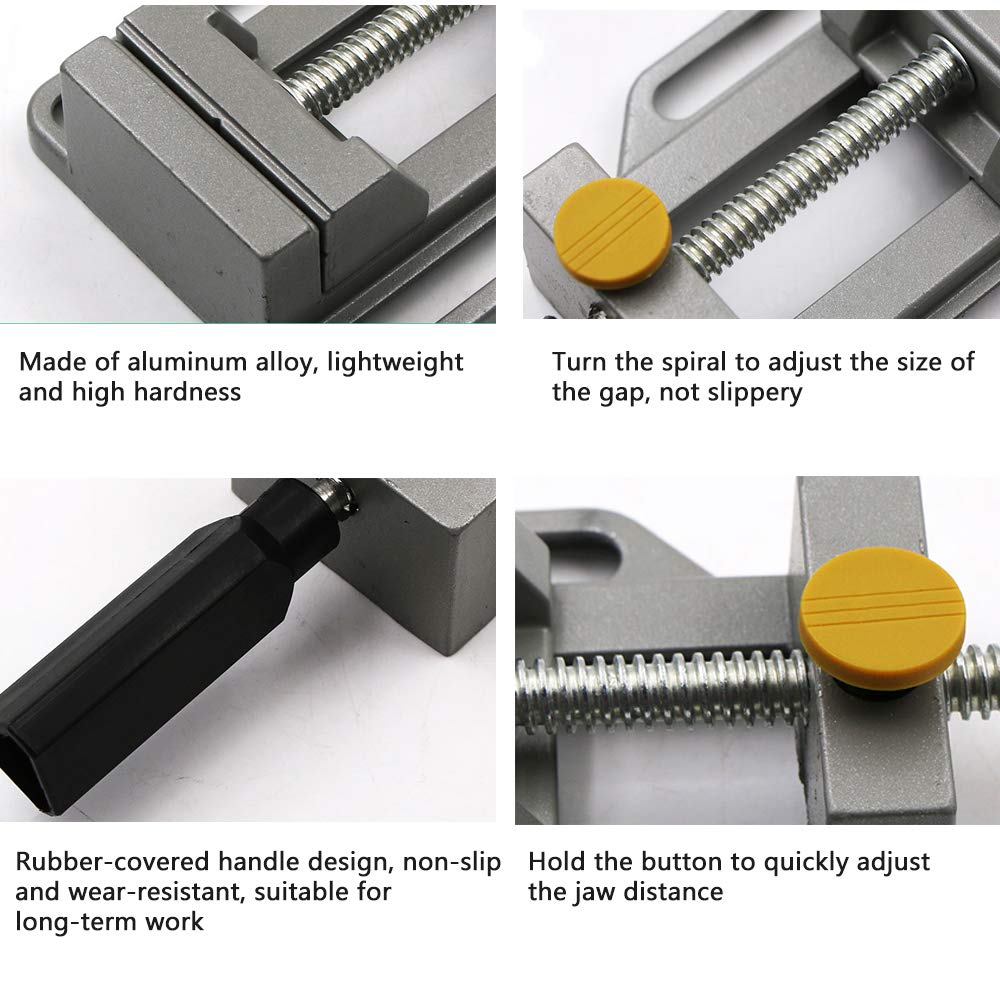 Morsa Mini Alluminio 50mm - Per Trapano, Fresatrice, Lavorazione Precisione - Foto 3