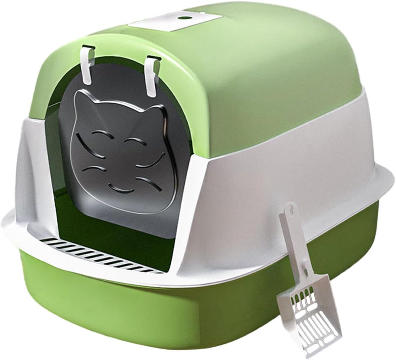 Leefasy Hooded Cat Litter Box with Lid Cat Litter Tray