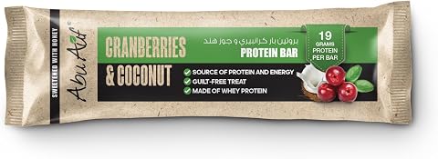 Abu Auf Cranberries and Coconut Protein Bar, 70 gm