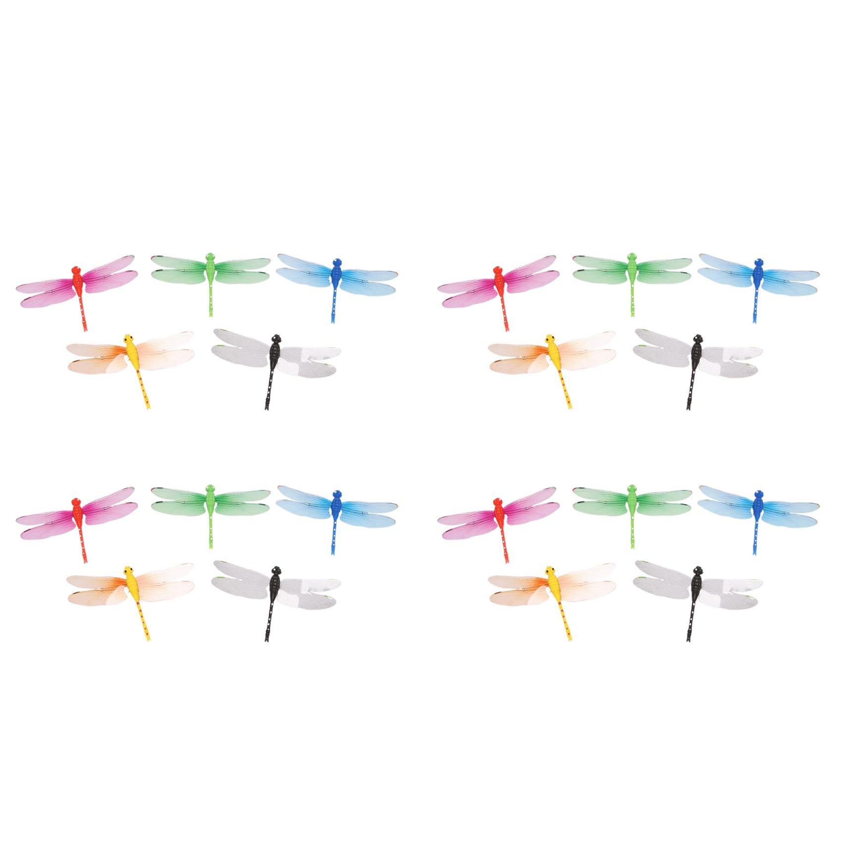 Hndhbfgrt 20Pcs 8cm 3D Artificial Dragonflies Fridge Magnet for Home Christmas Wedding Decoration, Colors Randomly Send