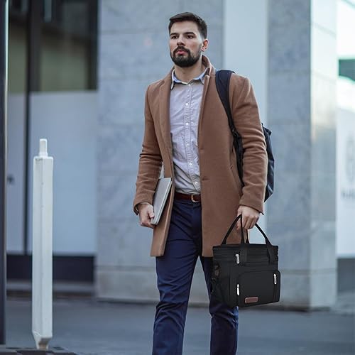 Miniatura 2 de MIYCOO - Lonchera para hombres y mujeres adultos con doble cubierta, a prueba de fugas, con aislamiento, suave, grande, hielera para el trabajo