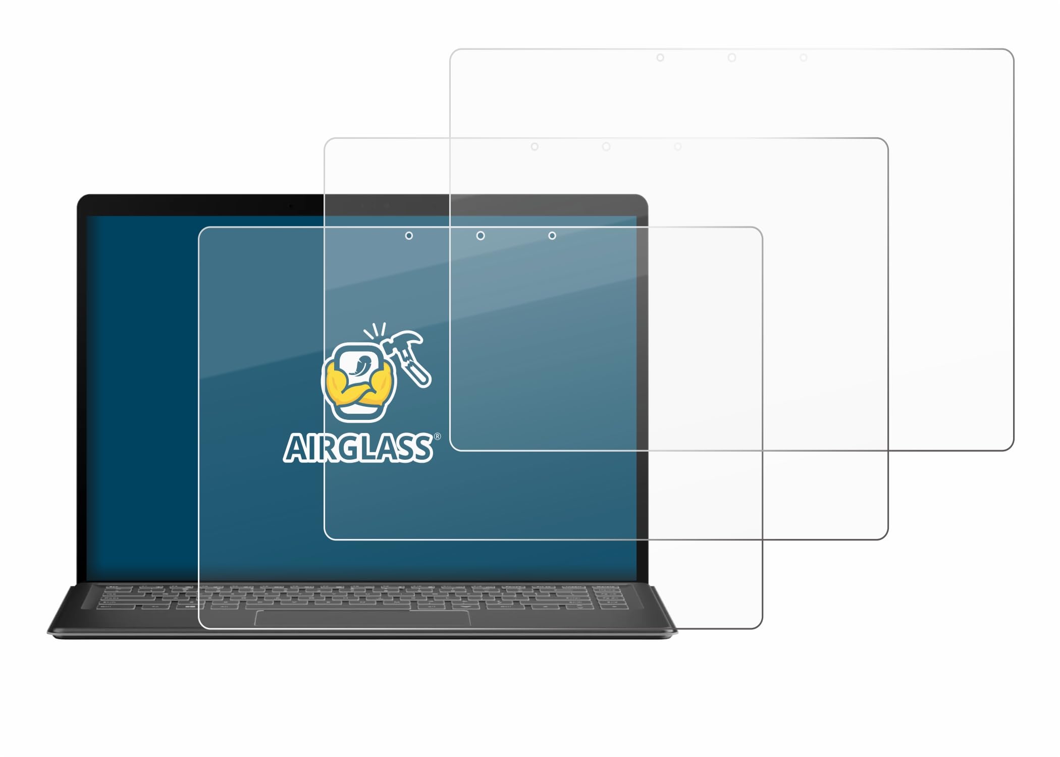 BROTECT 3 Stück Schutzglas für Minisforum V3 3-in-1 | Transparenter Displayschutz Made in Germany, Schutzfolie Panzer Folie Glas 9H Anti-Fingerprint Einfache Montage Clear