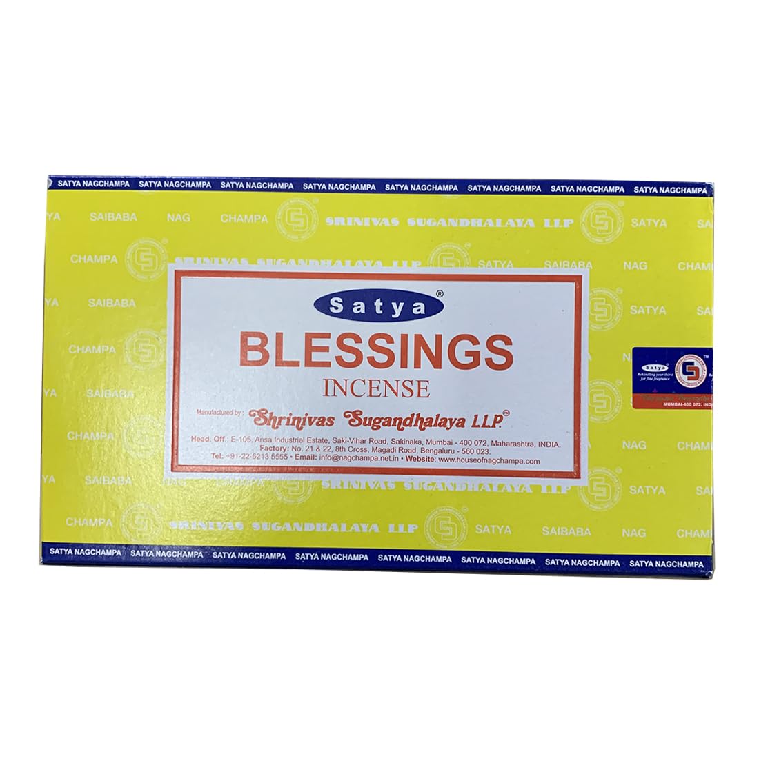 Satya Blessings Incense Sticks 240 Sticks (12x20) - Divine Floral Aroma for Gratitude & Peace | Eco-Friendly Packaging - Festive Home Fragrance for Mindfulness & Spiritual Healing