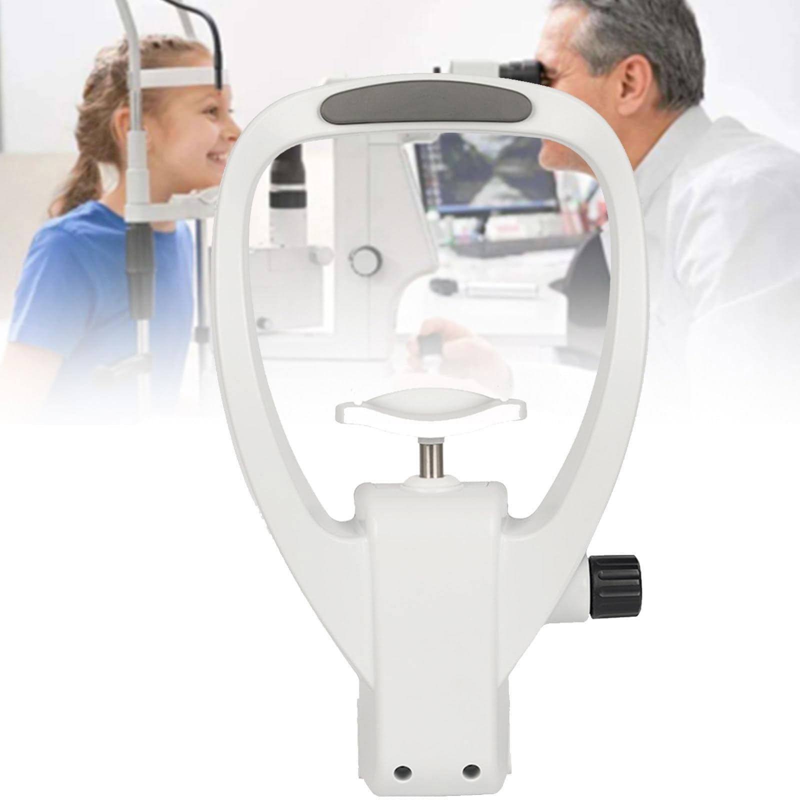 Wspornik podparcia podbródka do sprzętu optometrycznego, regulowane podparcie czoła do automatycznych refraktometrów i urządzeń okularowych, ergonomiczna konstrukcja dla wygody