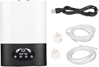 Bomba de Ar de Aquário, Bomba de Oxigênio de Aquário Mudo AC DC Dupla Carga Baixo Consumo Estável Mini Tanque de Peixes Aerador Bomba de Oxigênio