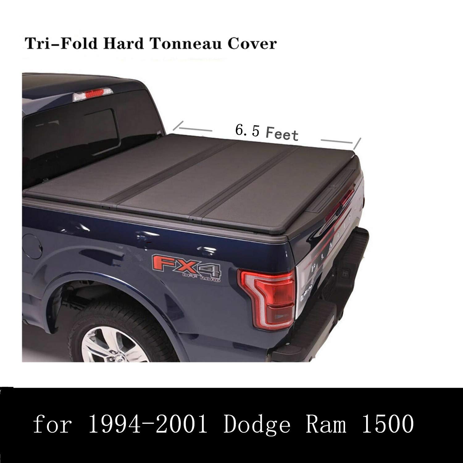 U Drive Auto Lock Tri Fold Hard Solid Tonneau Cover For 1994 2001 Dodge Ram 1500 Styleside With 6 5 Feet 78 Inch Bed Only Buy Online In Brunei At Desertcart