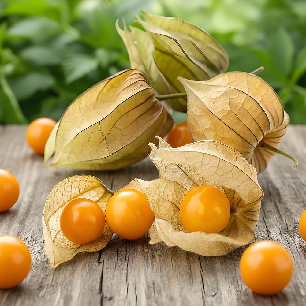 Alkekengi Physalis Peruviana Seeds – Cape Gooseberry Italian Fruit Plant – Sweet & Tangy Edible Garden Fruit – Easy to Grow in Pots & Beds