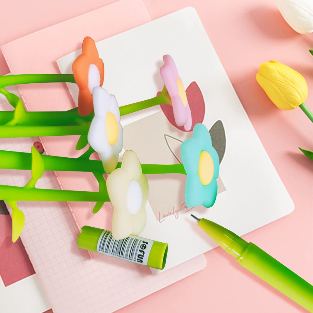 DIYBravo 6 Blumen-Gelstifte – Kreative Kugelschreiber Für Schule & Büro