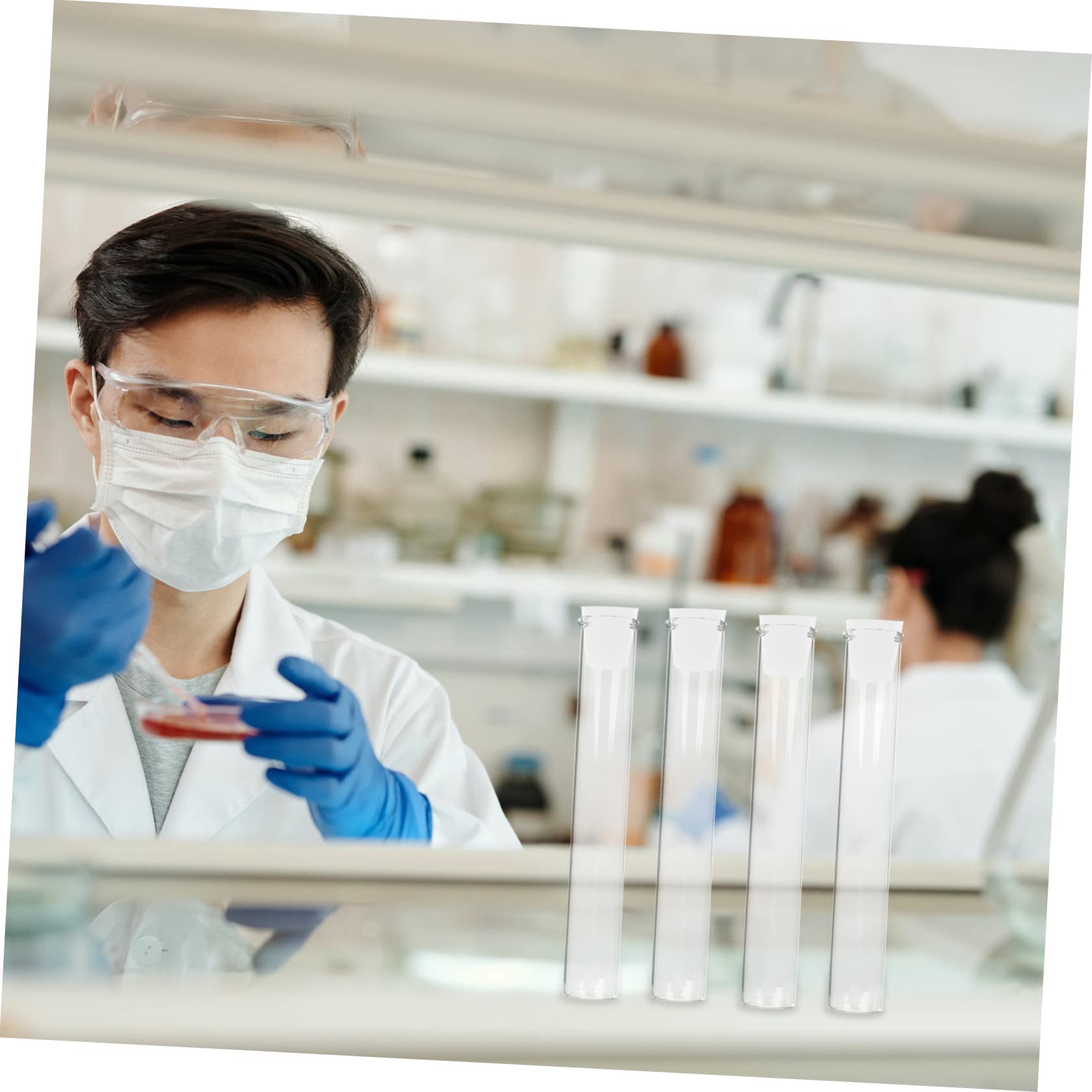 MUSISALY 19pcs Flask and Test Tube Stoppers Rubber Plugs Holes for Lab and Scientific Research