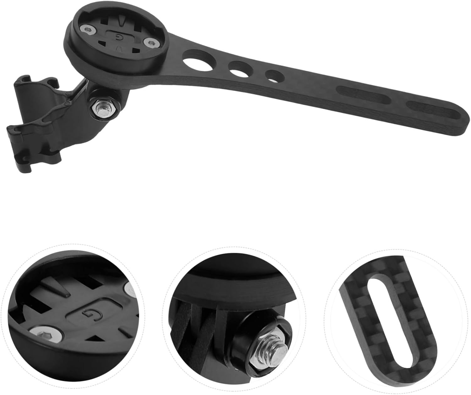 BESPORTBLE Bike Computer Mount Adapter Front Bike Computer Mount Carbon Fiber Frame Easy Installation Fit