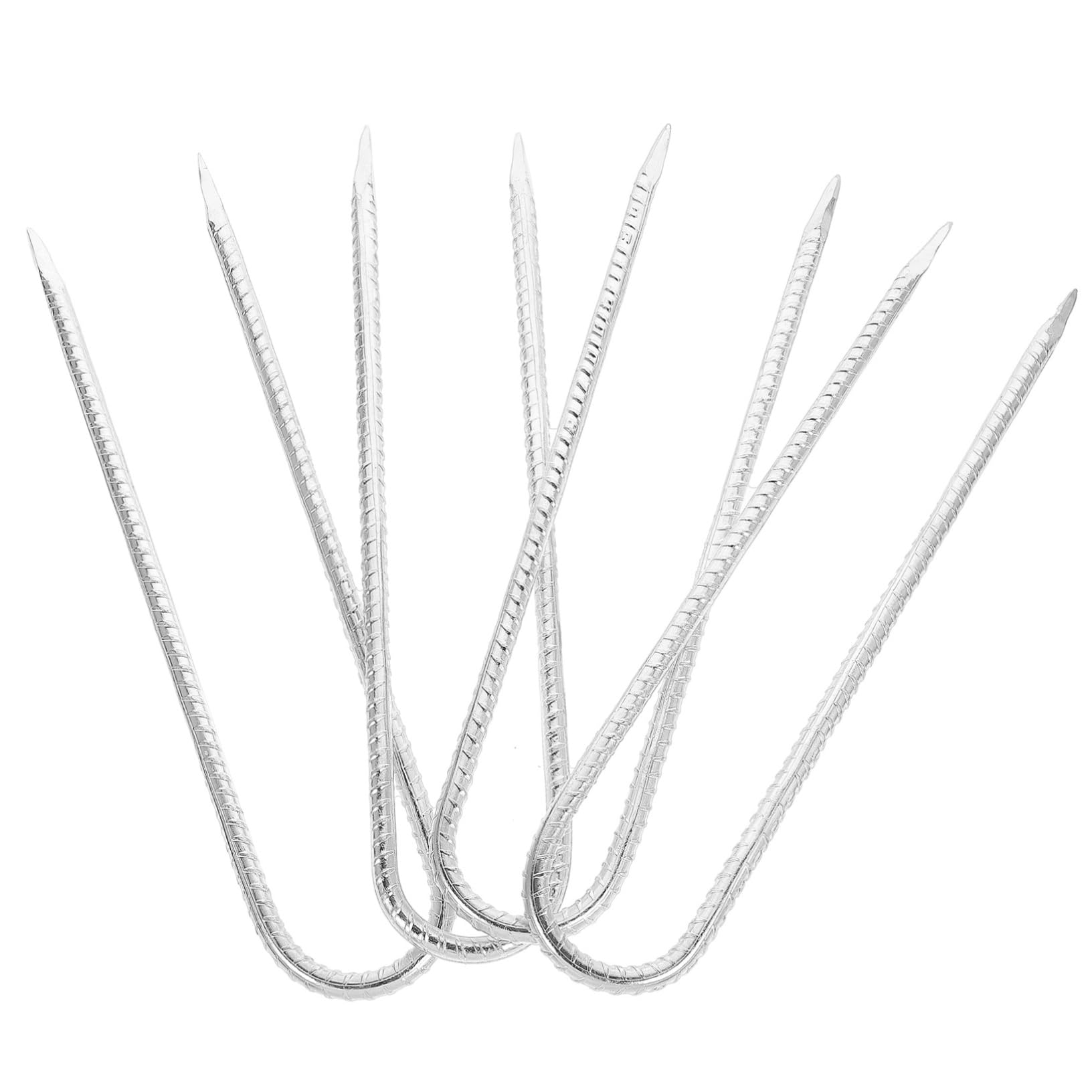 Sosoport 4 U-förmige Bodenanker aus Verzinktem Stahl zum Sichern von Bodenvlies und Bodenplanen für Garten und Camping