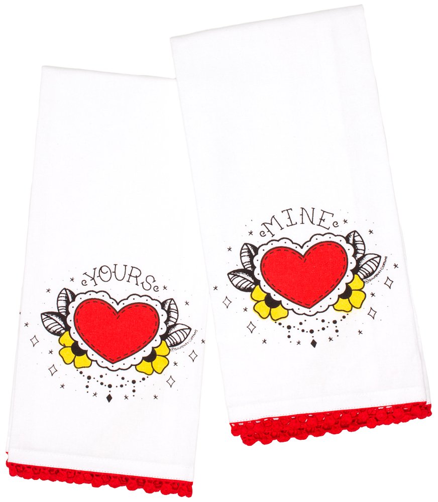 Sourpuss Clothing Yours/Mine Tea Towel Set