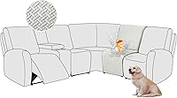 Vista 106 de ALIECOM Fundas 100% impermeables para sofá seccional reclinable en forma de L, fundas elásticas para esquinas de sofá reclinable seccional, funda
