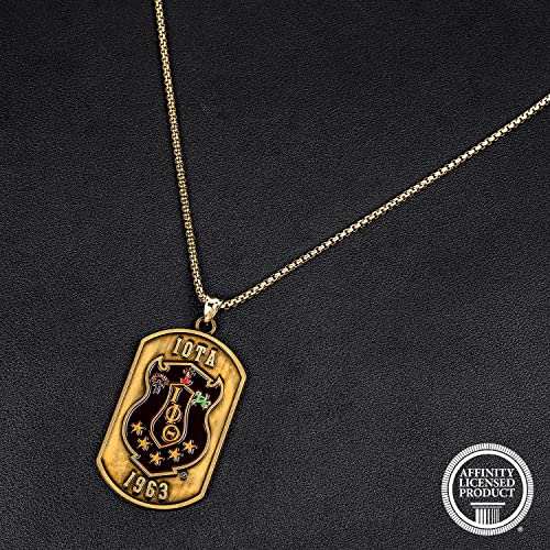 BBGreek Iota Phi Theta Fraternity Paraphernalia - Dog Tag Pendant Necklace - Officially Licensed - Collection3
