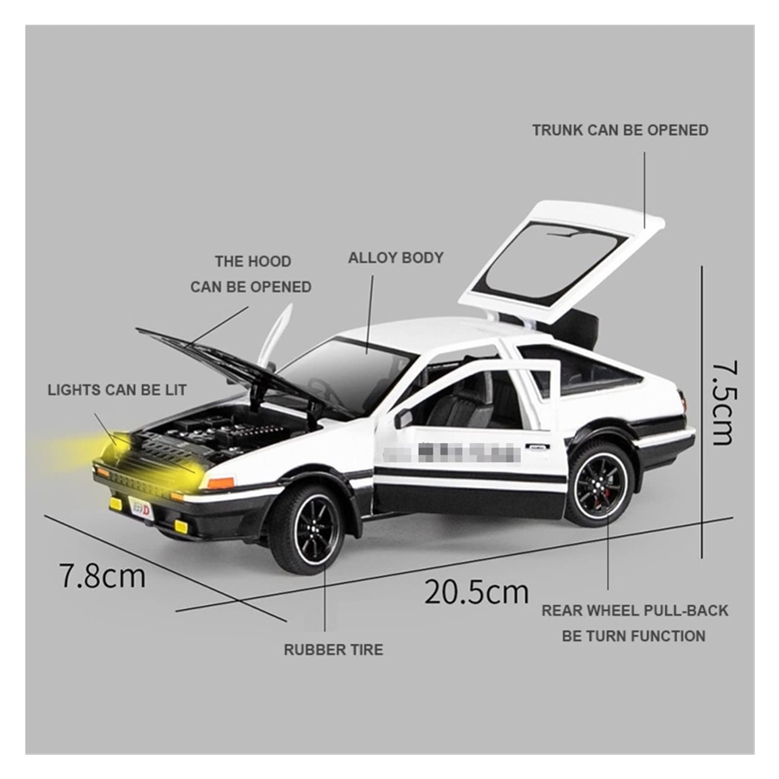 Amazon | 1/24 AE86 イニシャルDに適しています 合金車モデル装飾車