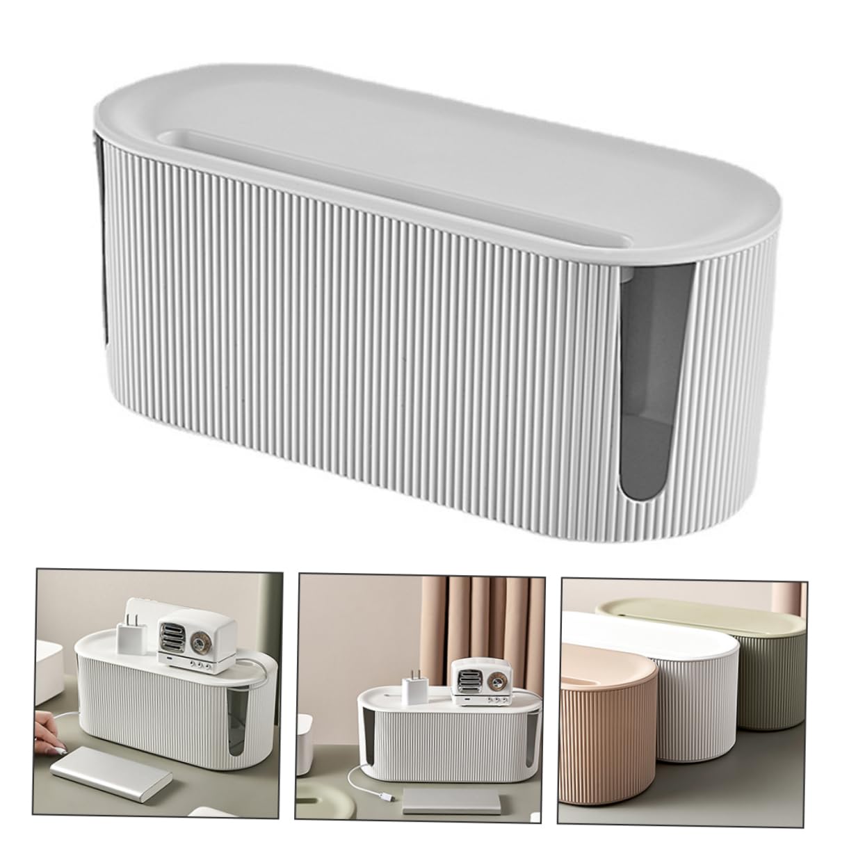 1pezzi Scatola Per Cavi Per Prese Domestiche Contenitore Organizer Per Cavi Di Ricarica Custodia Di Immagazzinaggio Per Dati e Prese Design Separabile Facile Da Usare