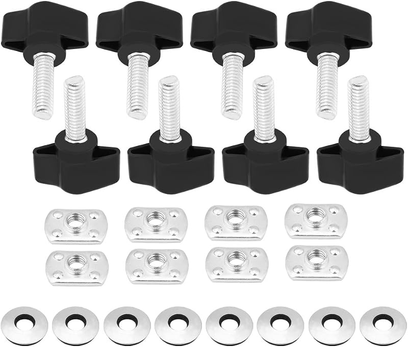 Kit de parafusos manuais para capota rígida Qiilu M6 para YJ, TJ, JK e JKU – 8 unidades
