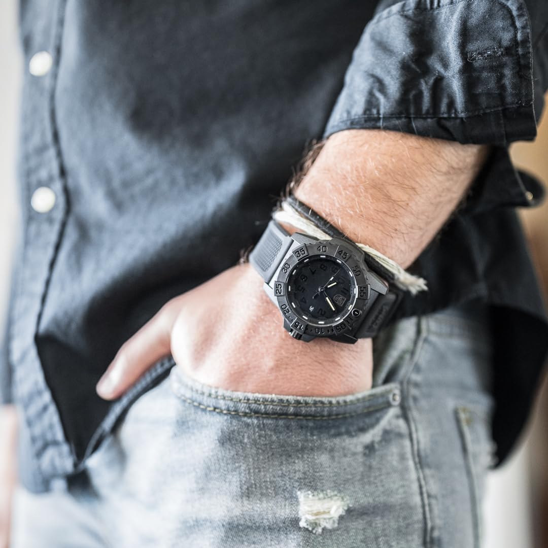 Luminox XS.3501.BO.F - Orologio analogico per unisex adulto automatico con cinturino in acciaio inossidabile, Non si applica, striscia