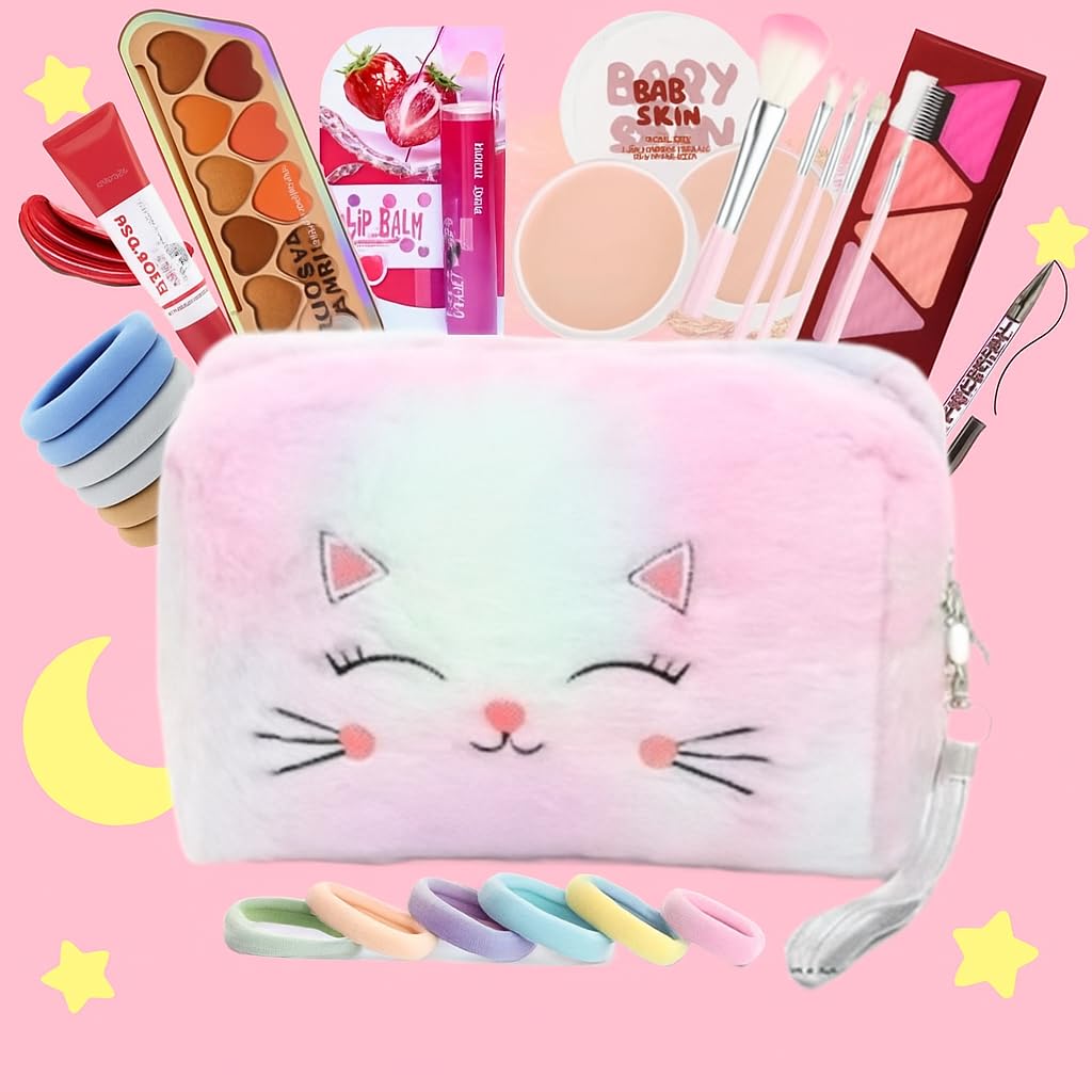 Kids Real Makeup Kit for Girls & Teens with Unicorn Bag | 13-Piece Set – Non-Toxic, Washable & Safe for Ages 8–17-picture-15