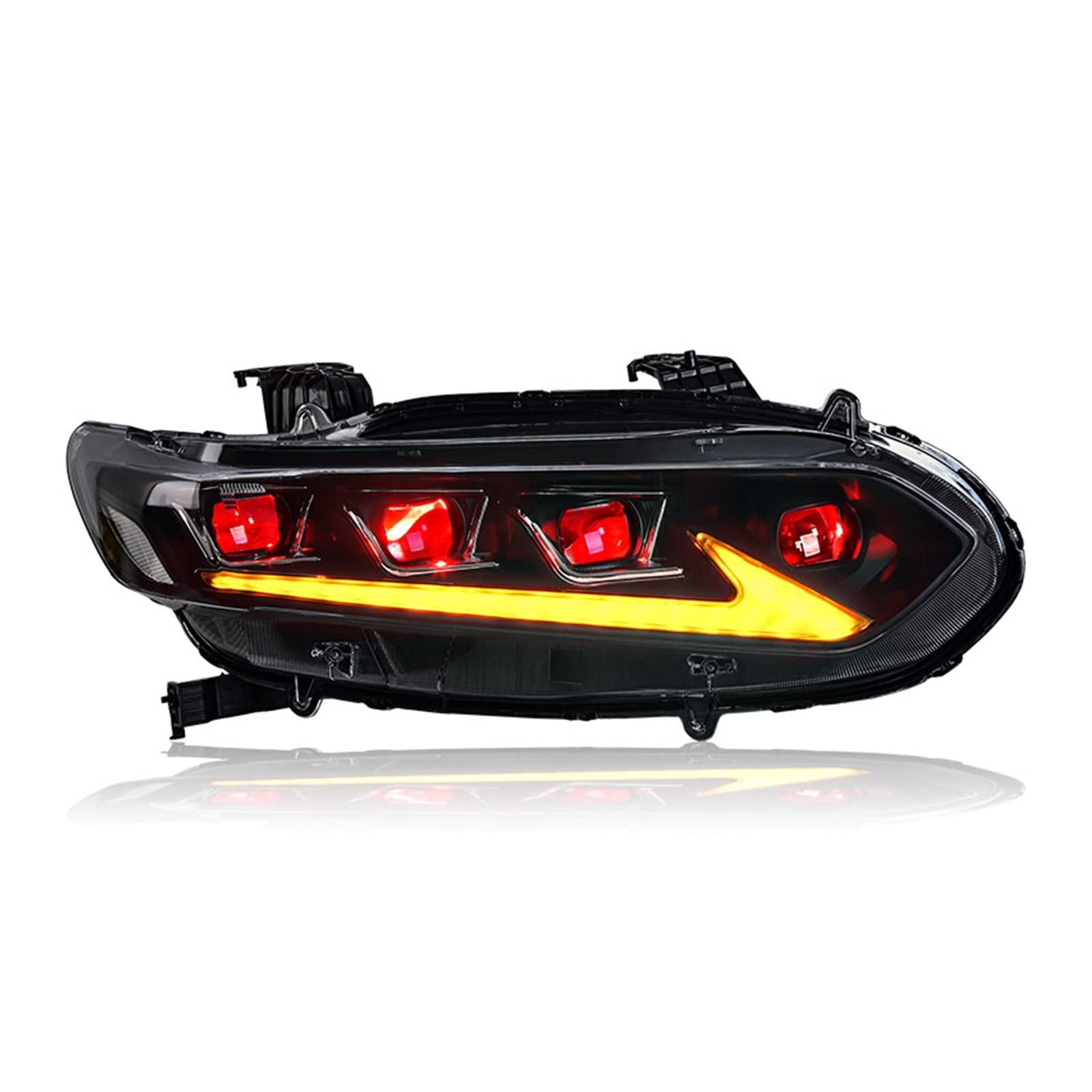 Headlight Assembly Compatible With Accord 2018-2020 LED DRL LED Dual Beam Lens LED Sequential Turn Signal LED Lens High Beam