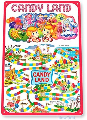 Tinworld Tin Sign: Candy Land Classic Retro Game Board Game Room Sign C263 image 3