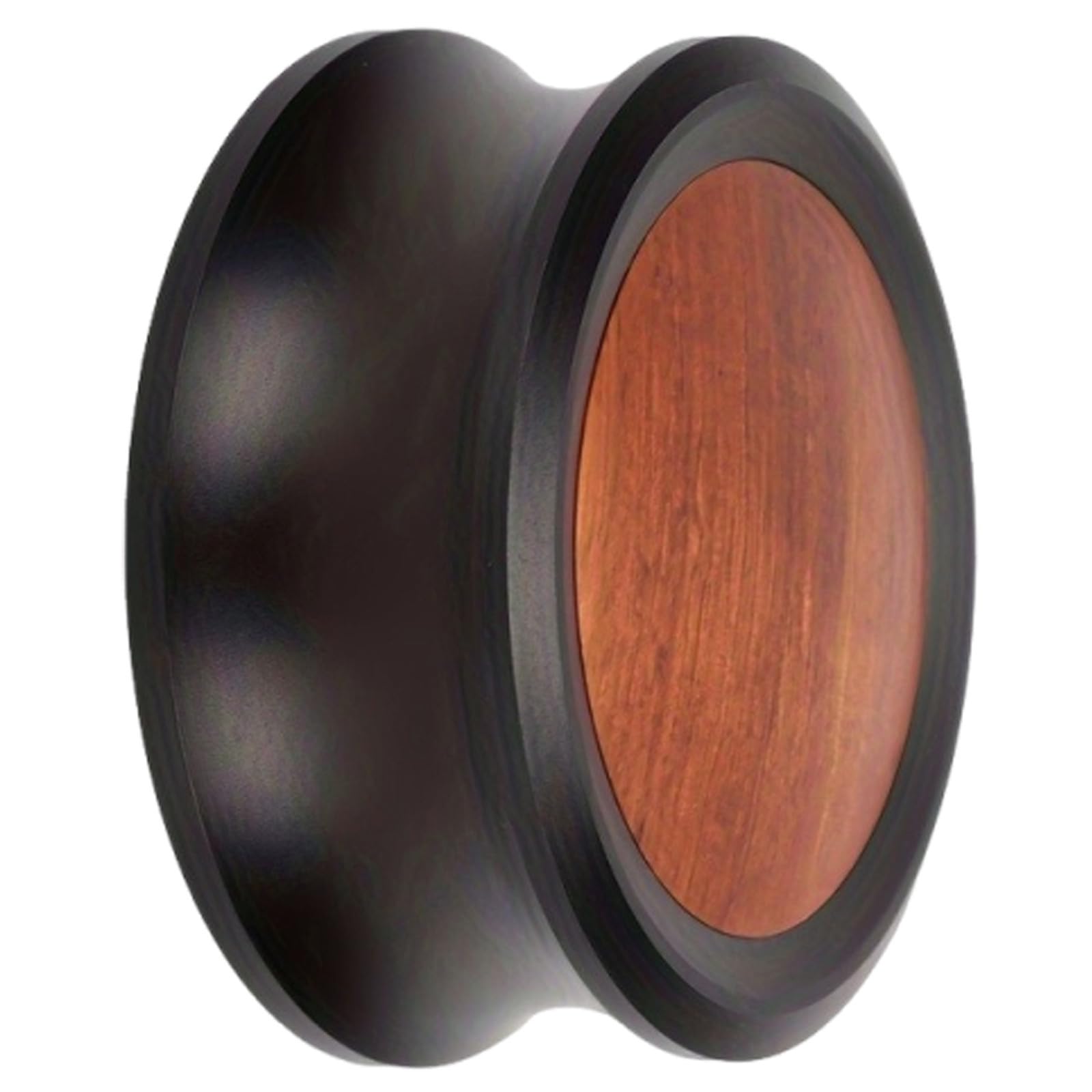 Stabilizzatore Peso per Giradischi Vinile 3" in Alluminio | Base in Legno Color Caffè, per Disco e Vinile Player, Uso in Feste Musicali