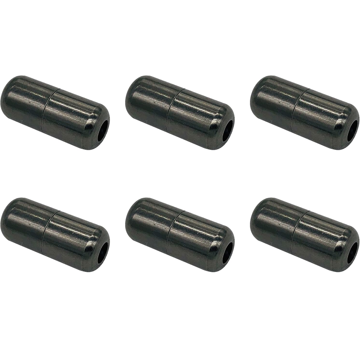 6Pcs Metal Shoelace Locks Capsule-shape Aluminum No-Tie Shoe Laces Clip for Adults Lock Laces Turnbuckle Shoelace Clips Shoe Lace Tie Lock Black Lace Locks for Sneakers Glossy