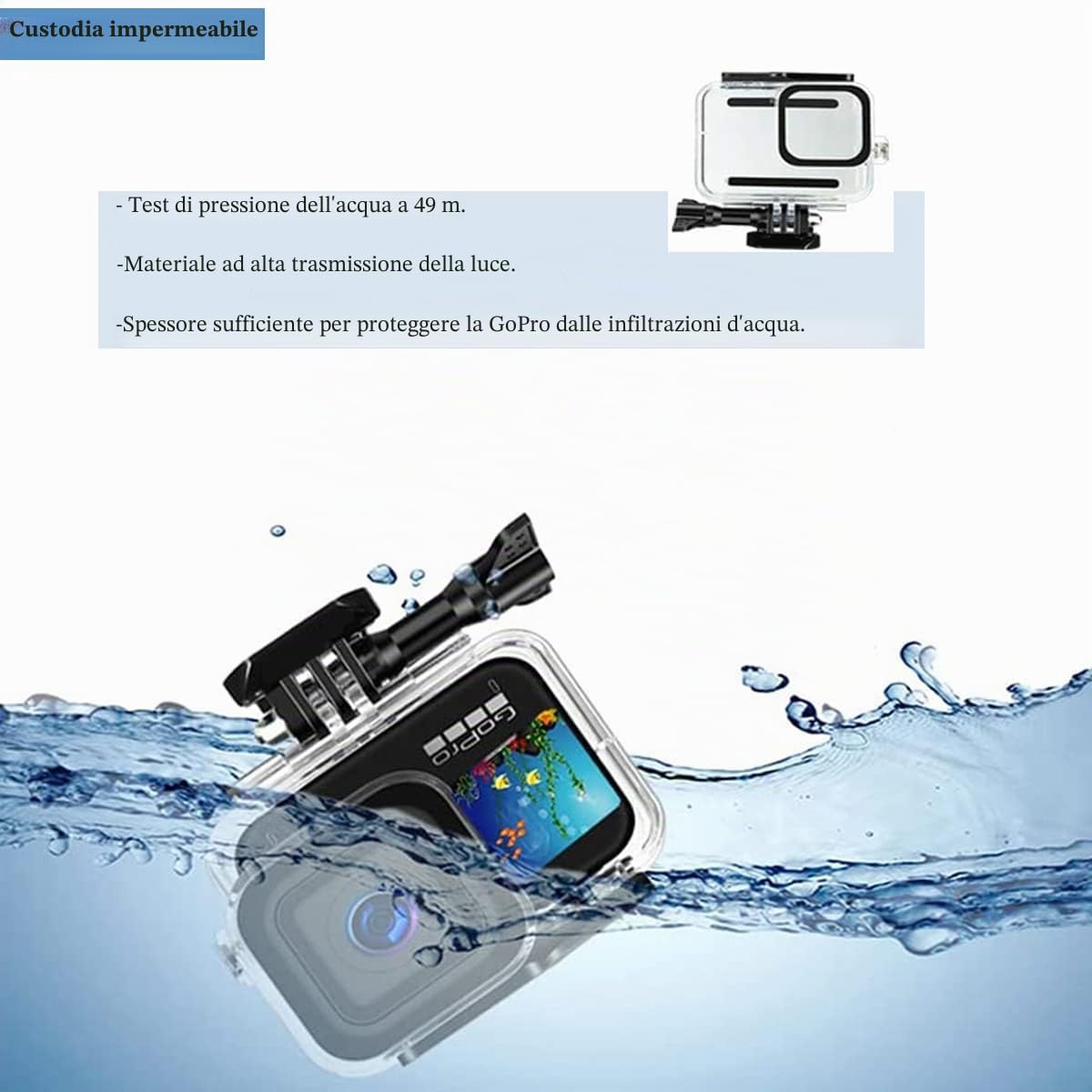 52 in 1 Kit Accessori per Action Cam, Kit di Accessori Compatibile con GoPro, Fotocamera Sportive Set di Accessorio per GoPro Hero12 11 10 9 Black