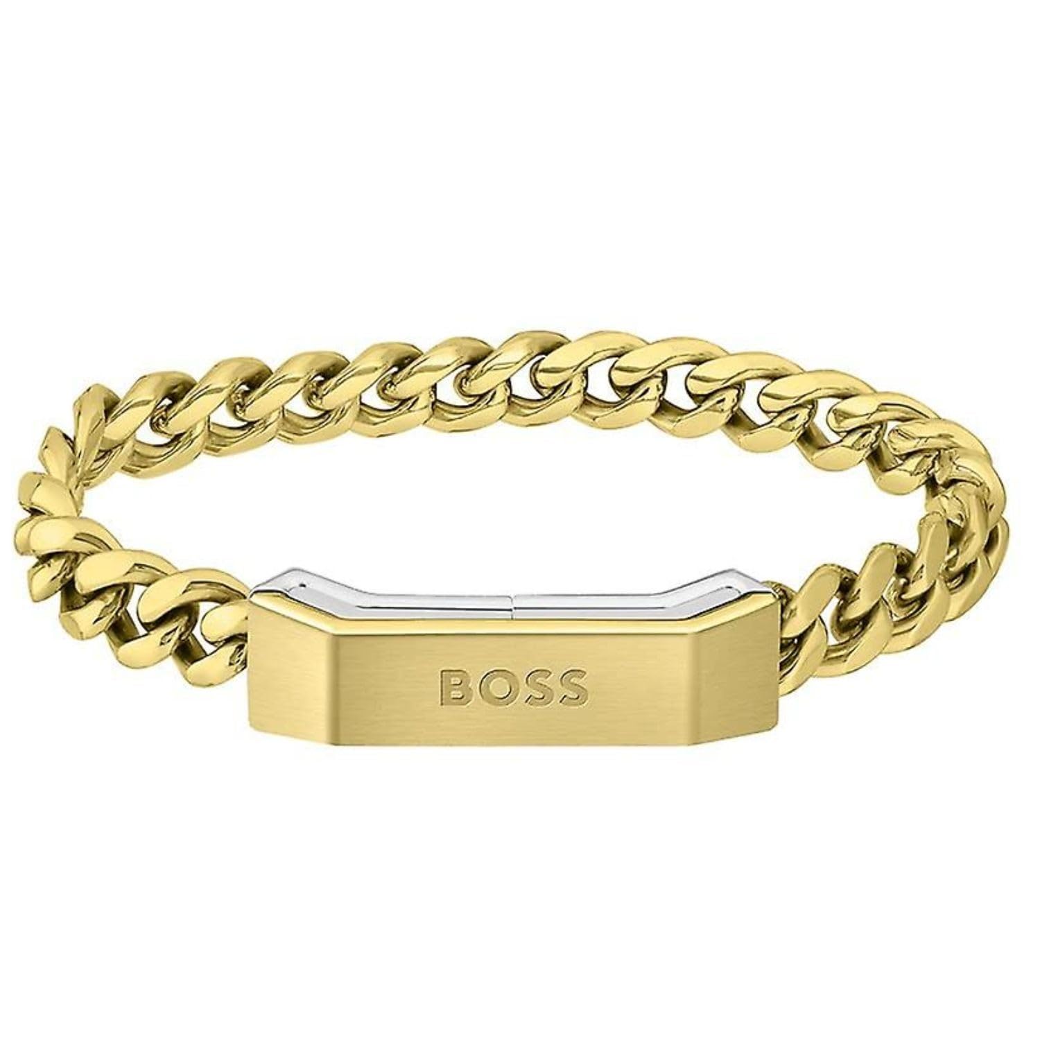 BOSS Jewelry Braccialetto a catena da uomo Collezione CARTER disponibile in Yellow Gold S
