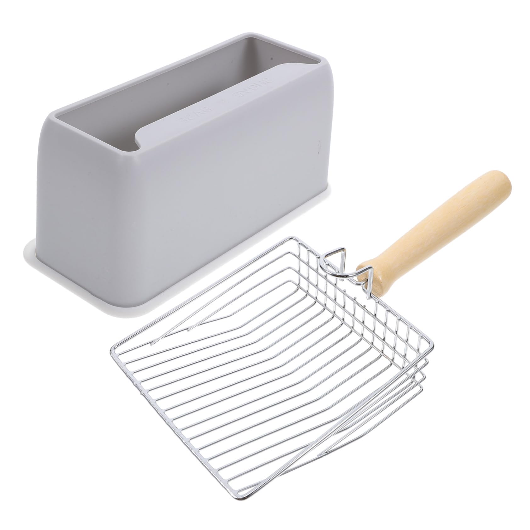 Sosoport 3 Juegos De Pala De Arena para Gatos Pala De Malla para Arena De Gatos Soporte para Pala para Gatos Pala para Arena para Gatos De Arena Soporte para Pala De Arena