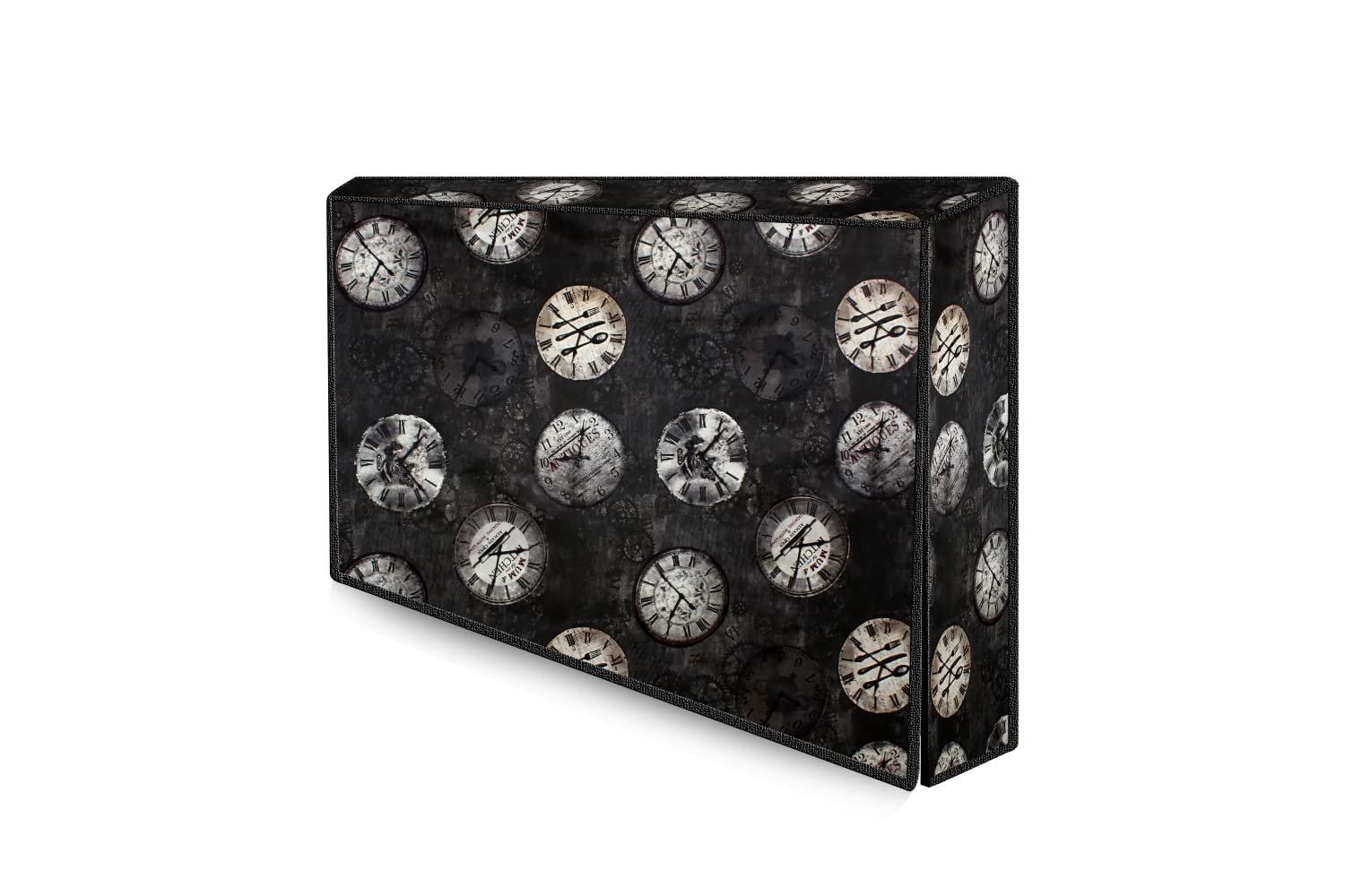 The Furnishing Tree Waterproof & Dustproof PVC LED/LCD/Monitor TV Cover Suitable for All Models of 40 Inch TV, Dimensions of the Cover WxHxD In Inches: (37x22.5x3), Analog Pattern Black-image-34