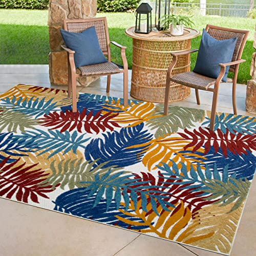 Image of Leick Home Talipot Outdoor Area Rug, 3' x 5', Multicolor