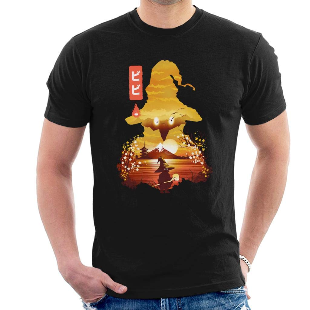 Cloud City 7 Men's Black Final Fantasy Vivi Orunitia Ukiyo T-Shirt