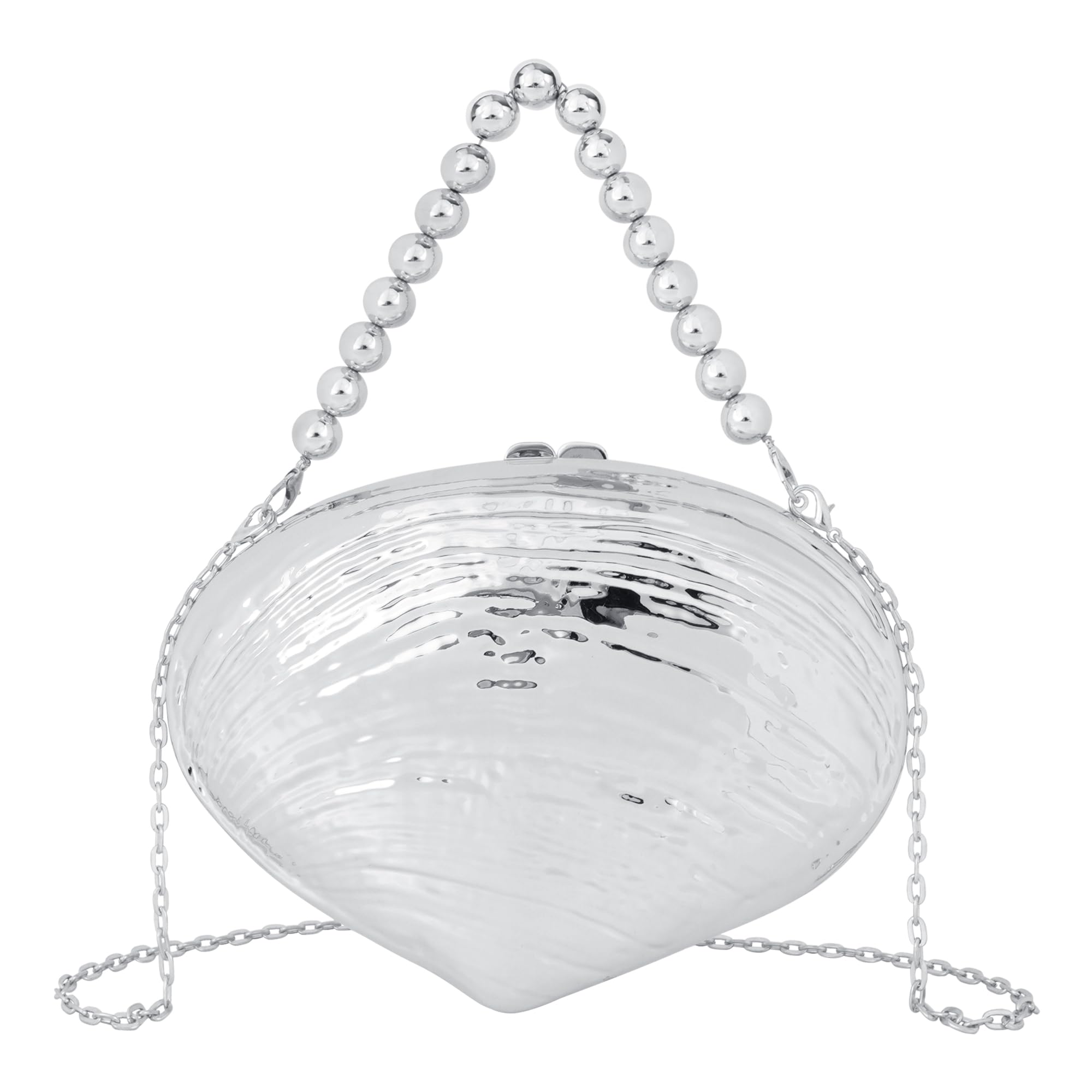 Women Seashell Evening Bag Purse Mermaid Chain Strap Clutch Handbag Shoulder Bag