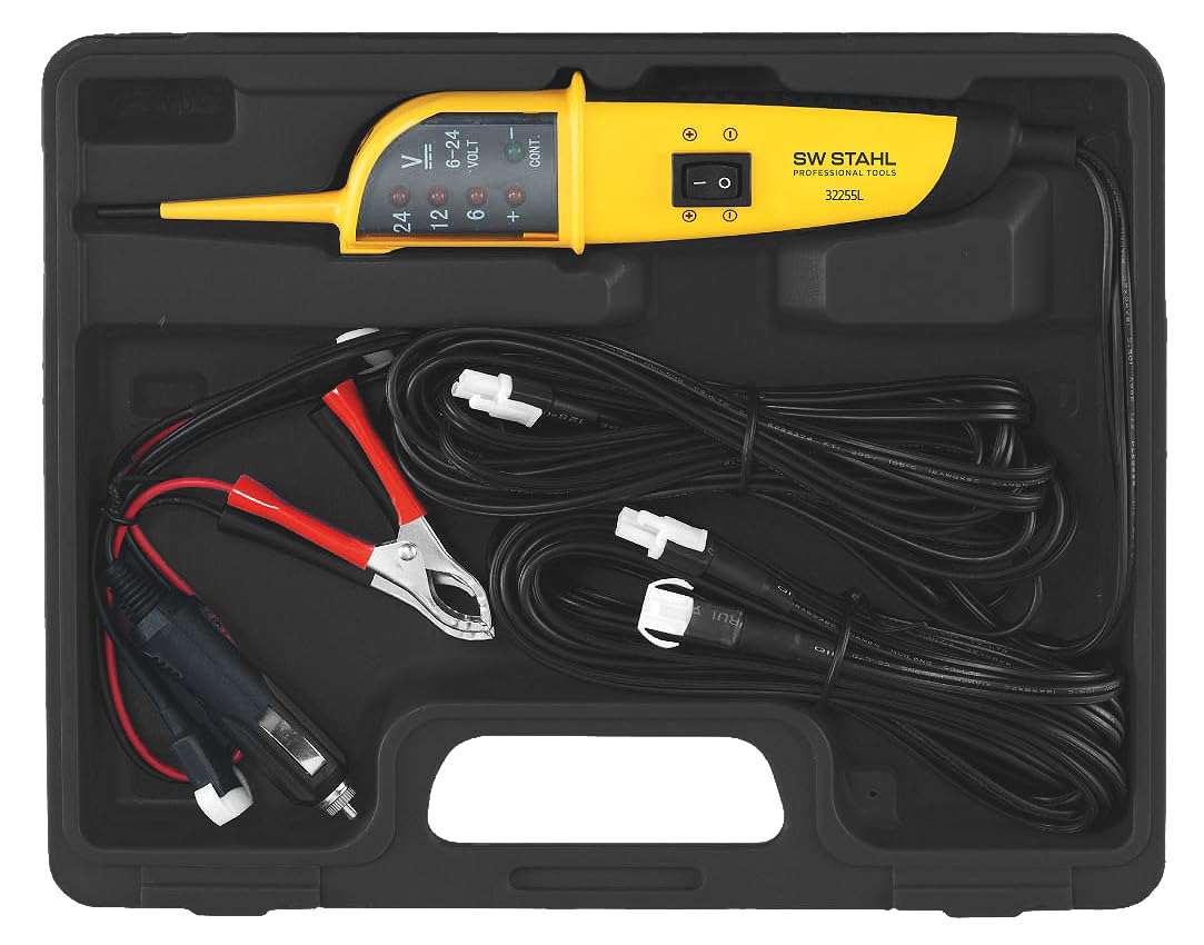 SW-Stahl 32255L Multitester - Multimetr Cyfrowy 6-24 V AC/DC | Precyzyjny próbnik napięcia do diagnostyki samochodowej, kompaktowy tester instalacji elektrycznej w pojazdach