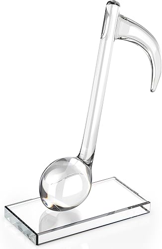 Yaomiao Octava nota de cristal de 5 pulgadas, trofeo de música, nota musical, decoración, figuras musicales, coleccionables, escultura musical de