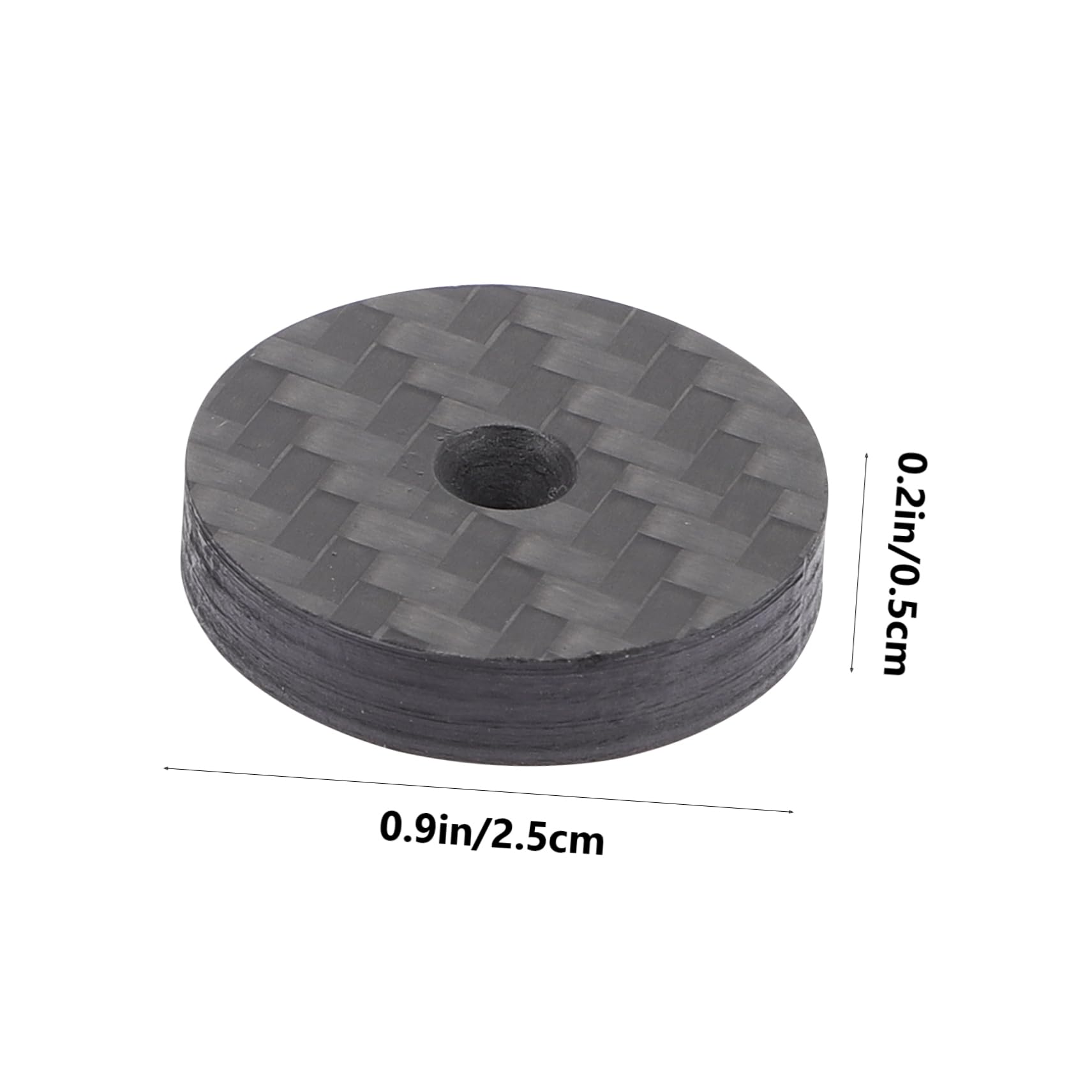 Housoutil 4pcs Carbon Fiber Speaker Isolation Pads - Mats for Speakers and Turntables Compact Design for Optimized Audio Performance
