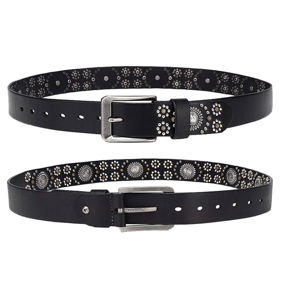 小物 vintage redstone Flower Studded Belt Amazon.com: JIARY Studded Belt Leather Mens Belt Flower