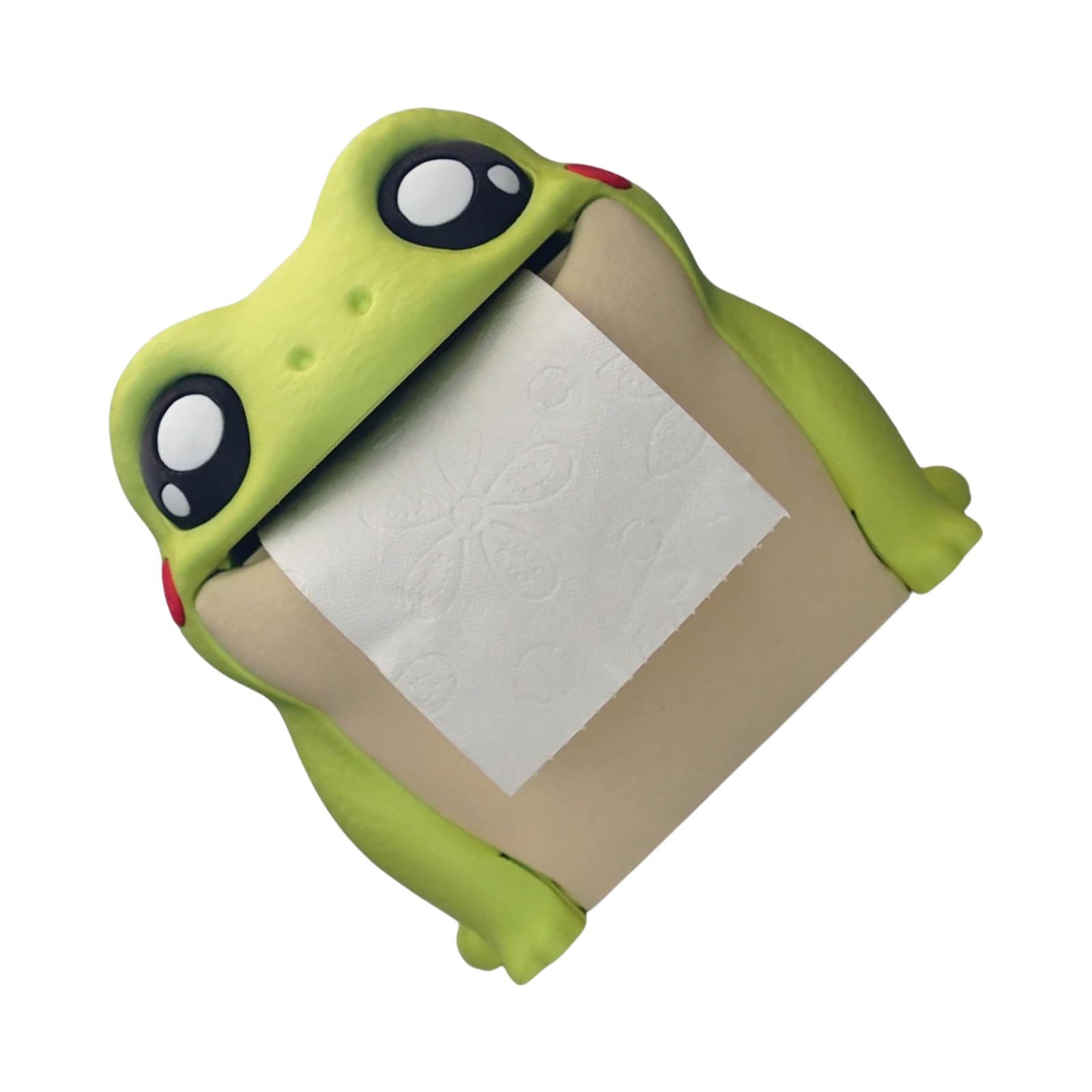 Frogs-Themed Dispenser Easy-Grip Design Spacious Interior Quick Access Home Nursery Decorative Holder Lovely Frogs Tissue Holder