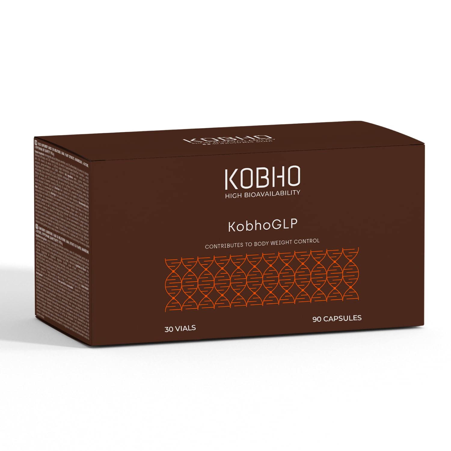 KobhoGLP Control del apetito y metabolismo con berberina, espirulina y L-carnitina, Protocolo saciante sin rebote, 90 cápsulas + 30 viales, Vegano, alta biodisponibilidad