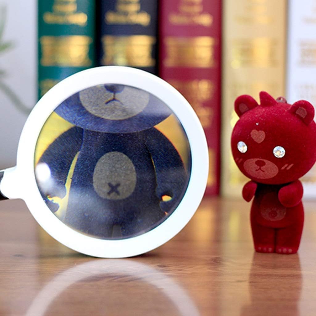 Handheld Magnifier Illuminated Reading Magnifying Glass Lens Jewelry Loupe for, Crafts, Hobby