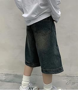 Generic Women Vintage Baggy Jorts Wide Leg Knee Length Jeans