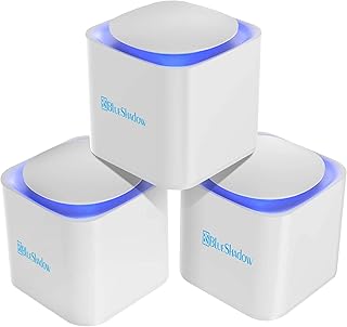 Mesh WiFi AC-1200 | Cuka Mesh Router | Whole Home Mesh WiFi System | Up to 5500 Sq Ft | Replaces WiFi Routers and WiFi Extenders with Ambient Light for Home Deco | Pack-of-3